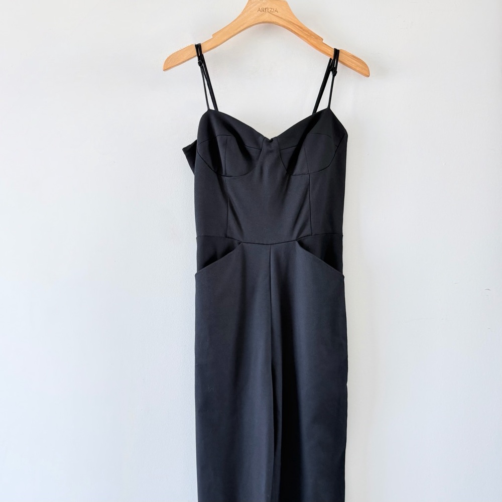 Reformation Norwood Black Sweetheart Jumpsuit Wide Leg Size 2 - Picture 5 of 15
